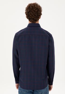 Erkek Lacivert Uzun Kollu Gömlek - 50296597033