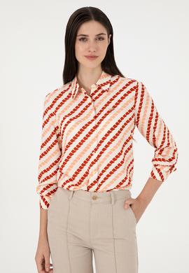 Kadın Krem Uzun Kollu Gömlek - 50297090027