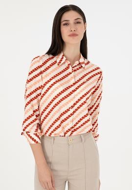 Kadın Krem Uzun Kollu Gömlek - 50297090027