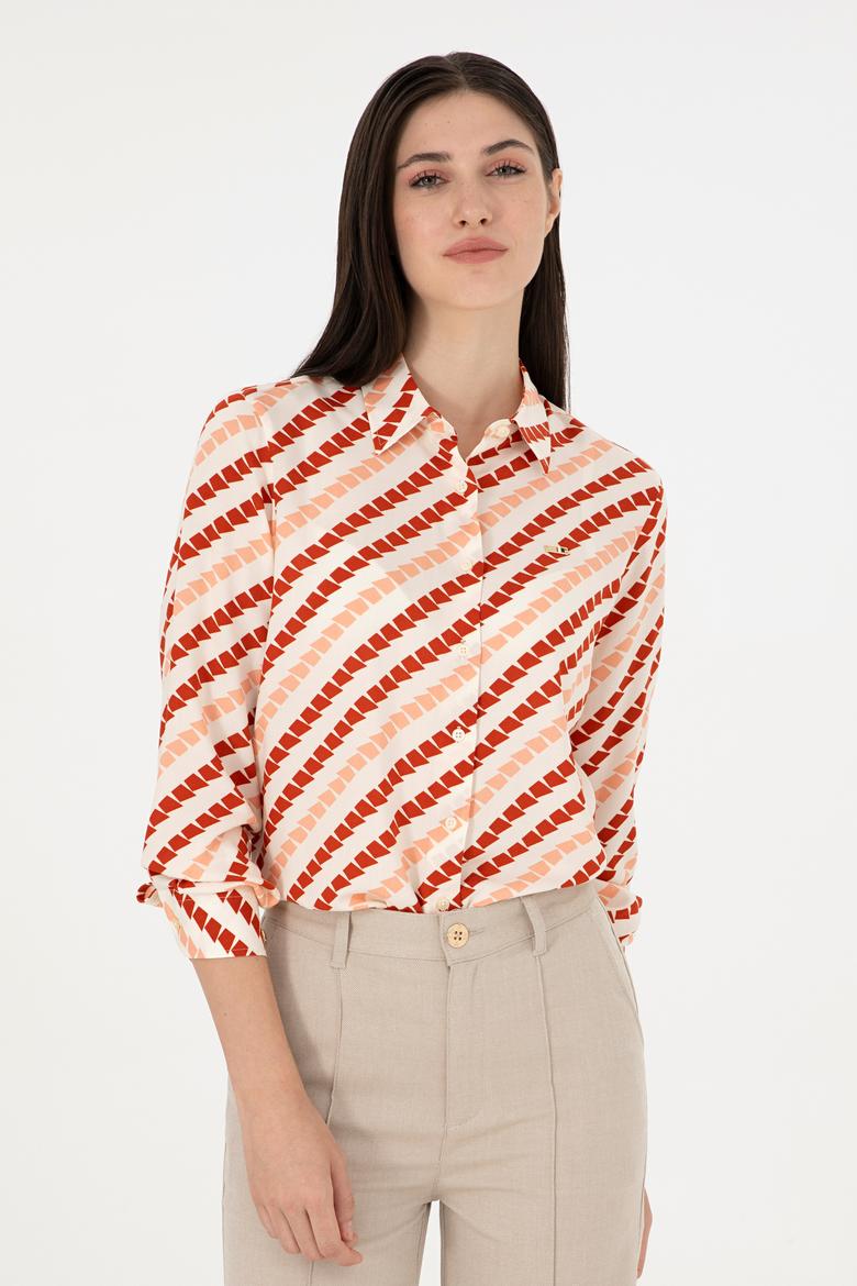 Kadın Krem Uzun Kollu Gömlek