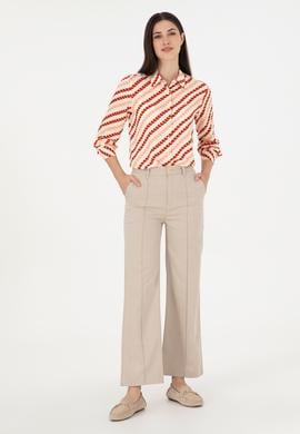 Kadın Krem Uzun Kollu Gömlek - 50297090027