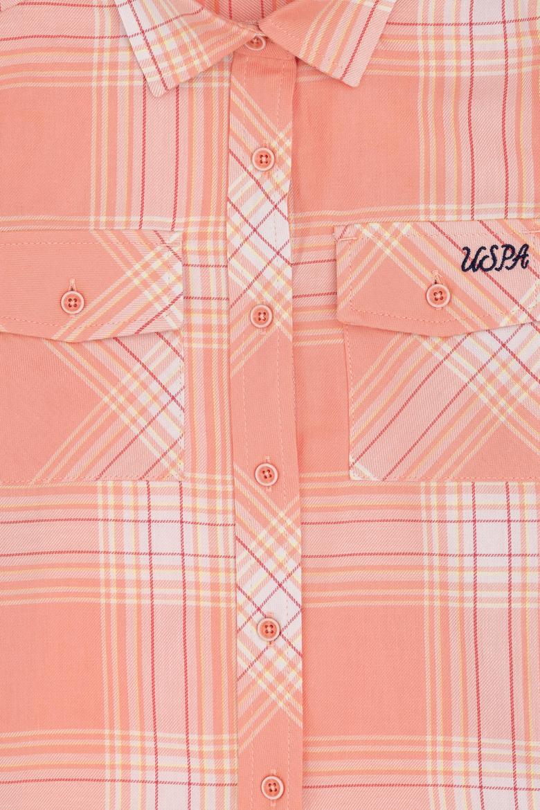 Kız Çocuk Turuncu Uzun Kollu Gömlek - 50297470016