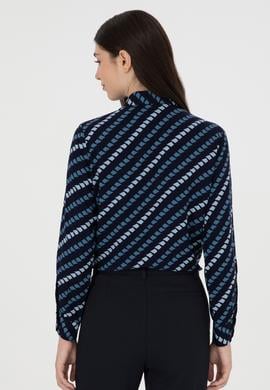 Kadın Lacivert Uzun Kollu Gömlek - 50297090004