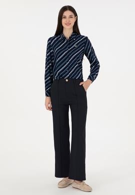 Kadın Lacivert Uzun Kollu Gömlek - 50297090004