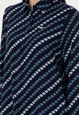 Kadın Lacivert Uzun Kollu Gömlek - 50297090004