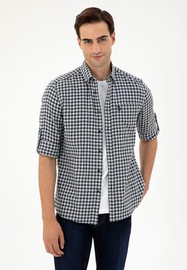 Erkek Lacivert Uzun Kollu Gömlek - 50296628009