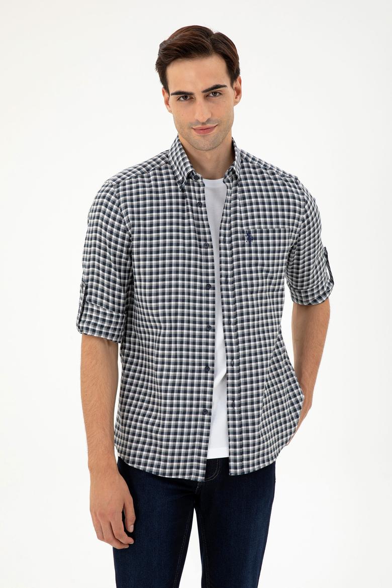 Erkek Lacivert Uzun Kollu Gömlek - 50296628009