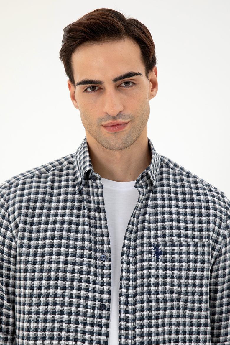 Erkek Lacivert Uzun Kollu Gömlek - 50296628009