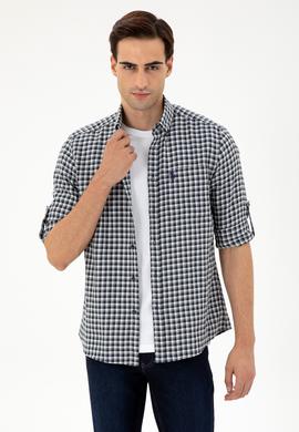 Erkek Lacivert Uzun Kollu Gömlek - 50296628009