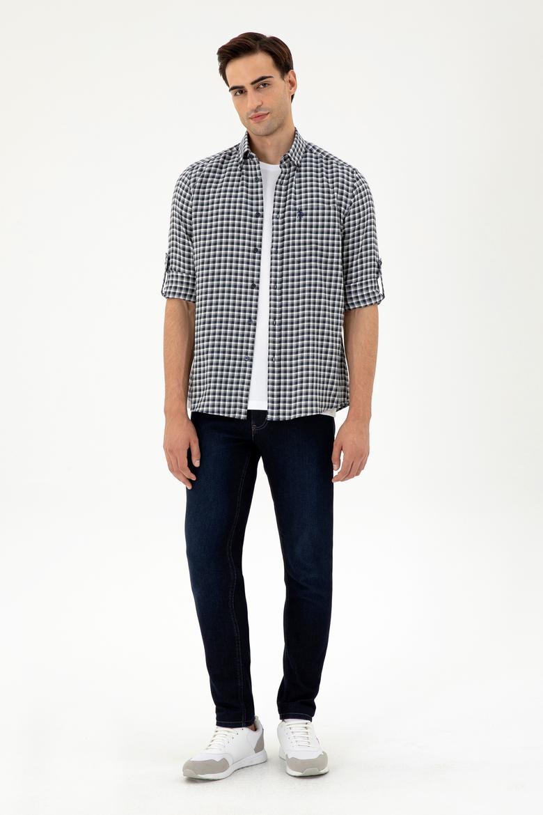 Erkek Lacivert Uzun Kollu Gömlek - 50296628009