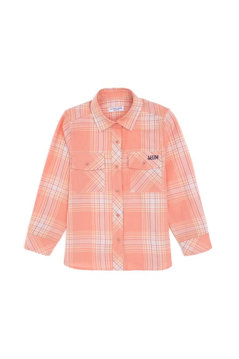 Kız Çocuk Turuncu Uzun Kollu Gömlek - 50297470016