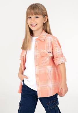 Kız Çocuk Turuncu Uzun Kollu Gömlek - 50297470016