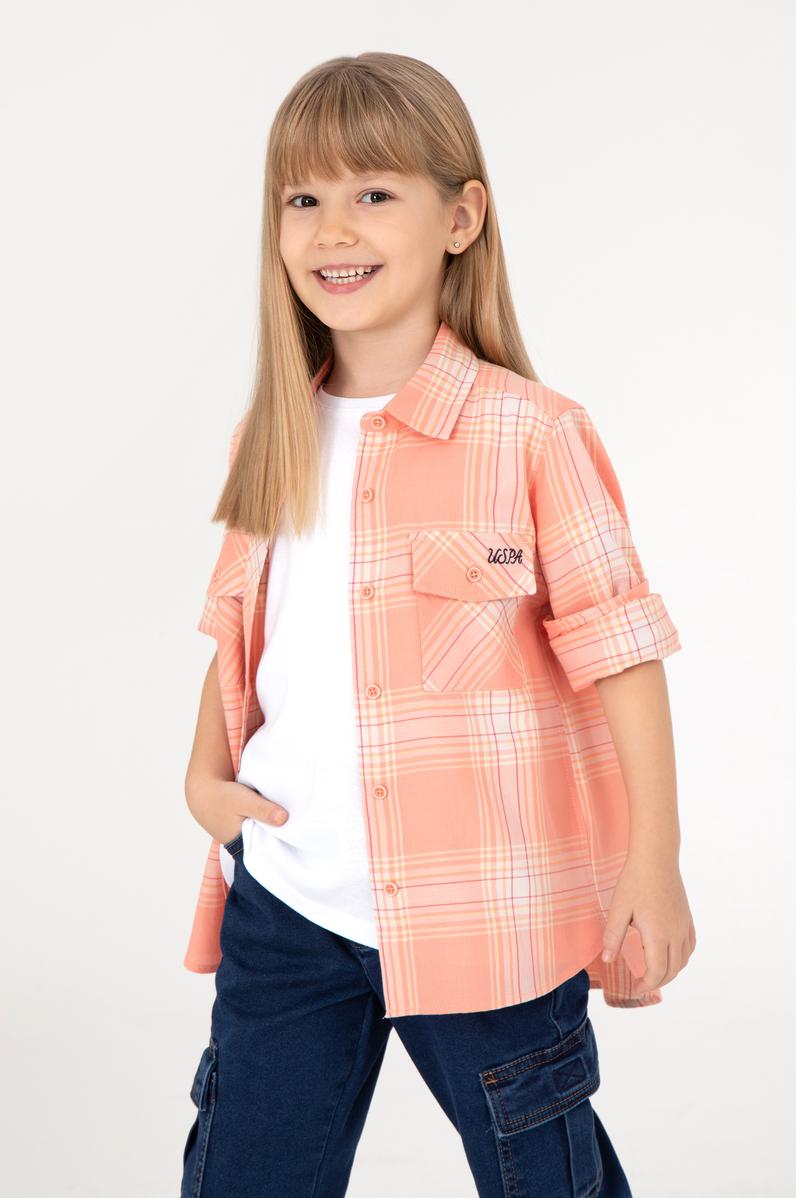 Kız Çocuk Turuncu Uzun Kollu Gömlek