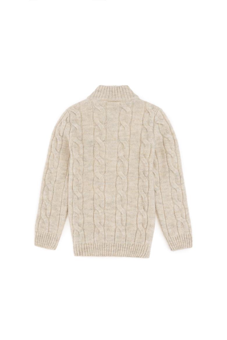 Erkek Çocuk Yarım Fermuarlı Taş Kazak - 50297422028