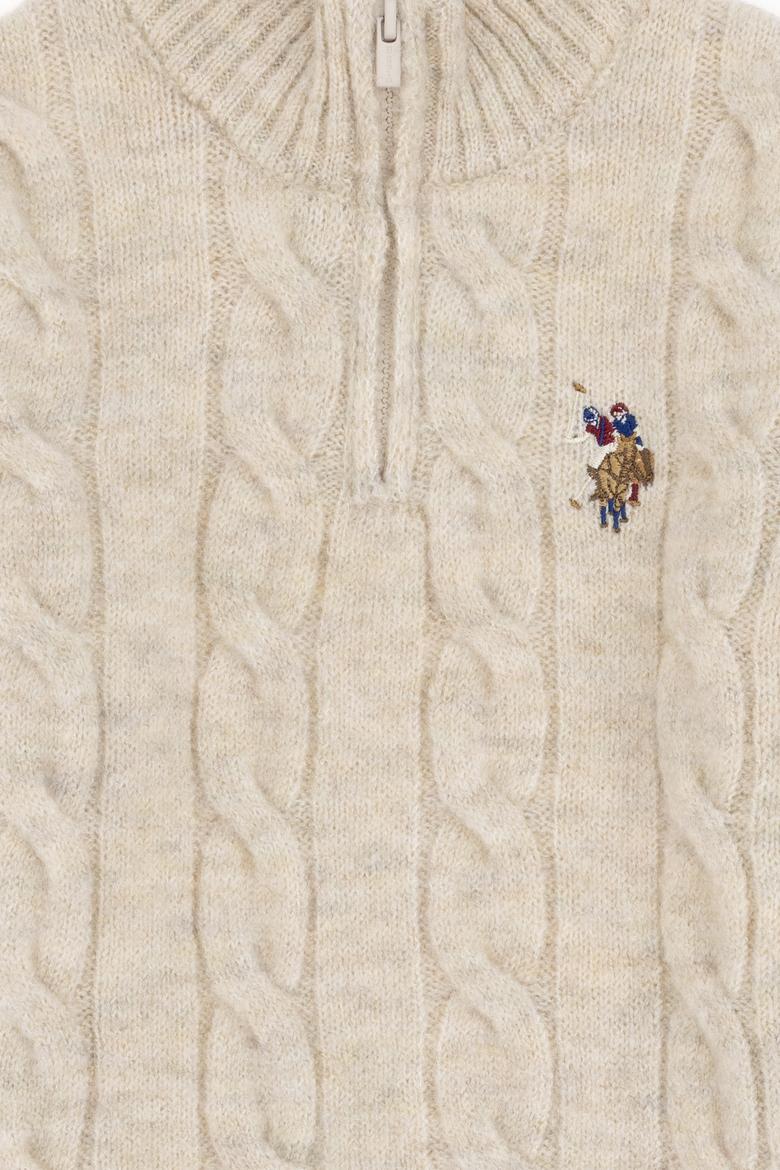 Erkek Çocuk Yarım Fermuarlı Taş Kazak - 50297422028