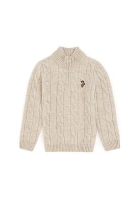 Erkek Çocuk Yarım Fermuarlı Taş Kazak - 50297422028