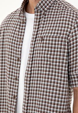 Erkek Kahverengi Uzun Kollu Gömlek - 50296628018