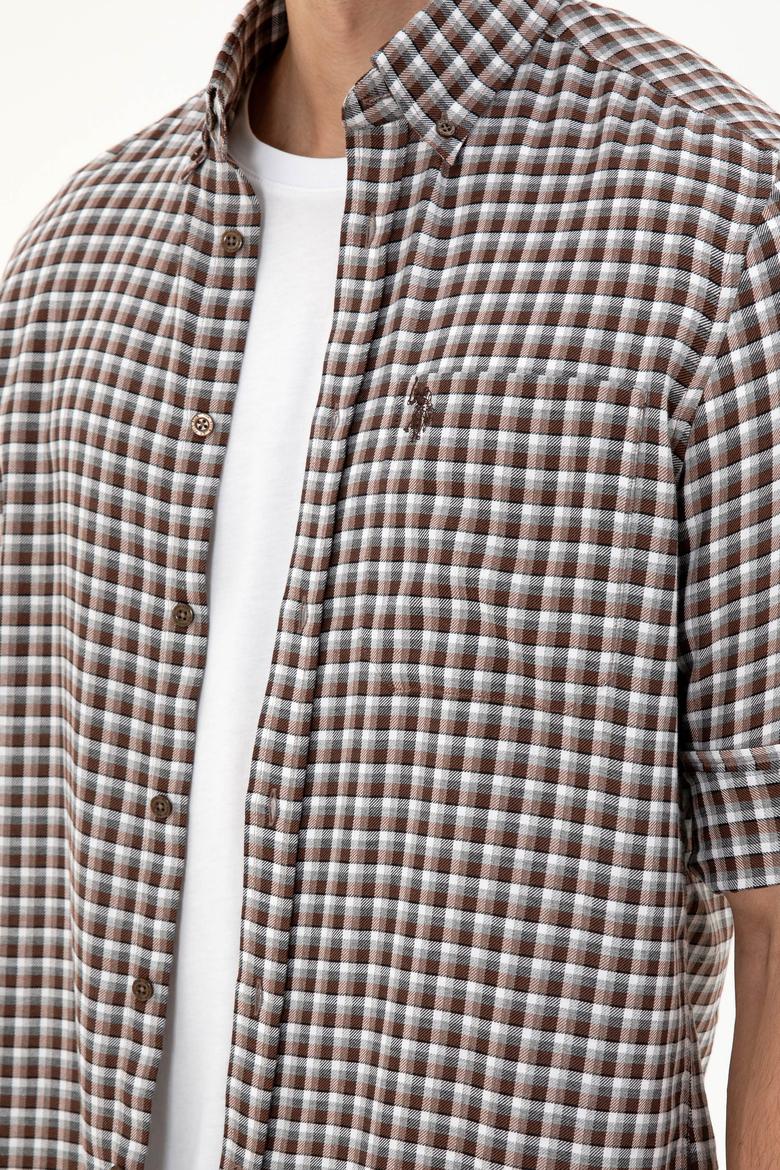 Erkek Kahverengi Uzun Kollu Gömlek - 50296628018