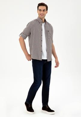 Erkek Kahverengi Uzun Kollu Gömlek - 50296628018