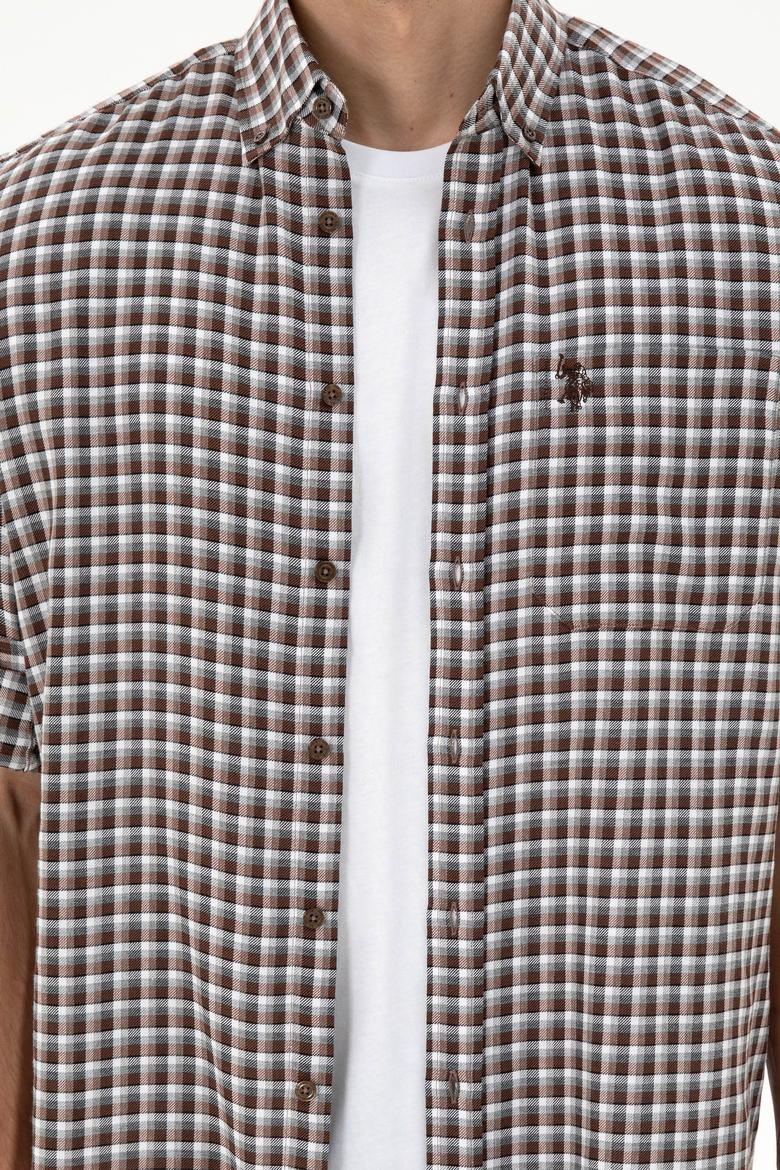 Erkek Kahverengi Uzun Kollu Gömlek - 50296628018