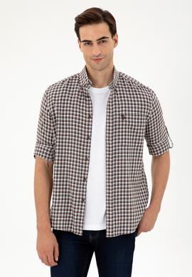 Erkek Kahverengi Uzun Kollu Gömlek - 50296628018