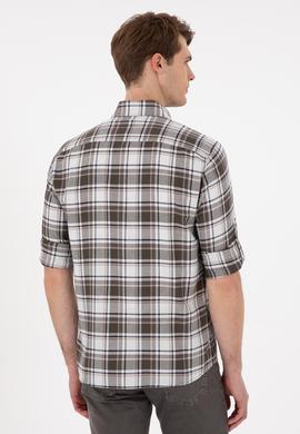 Erkek Açık Haki Uzun Kollu Gömlek - 50296780005