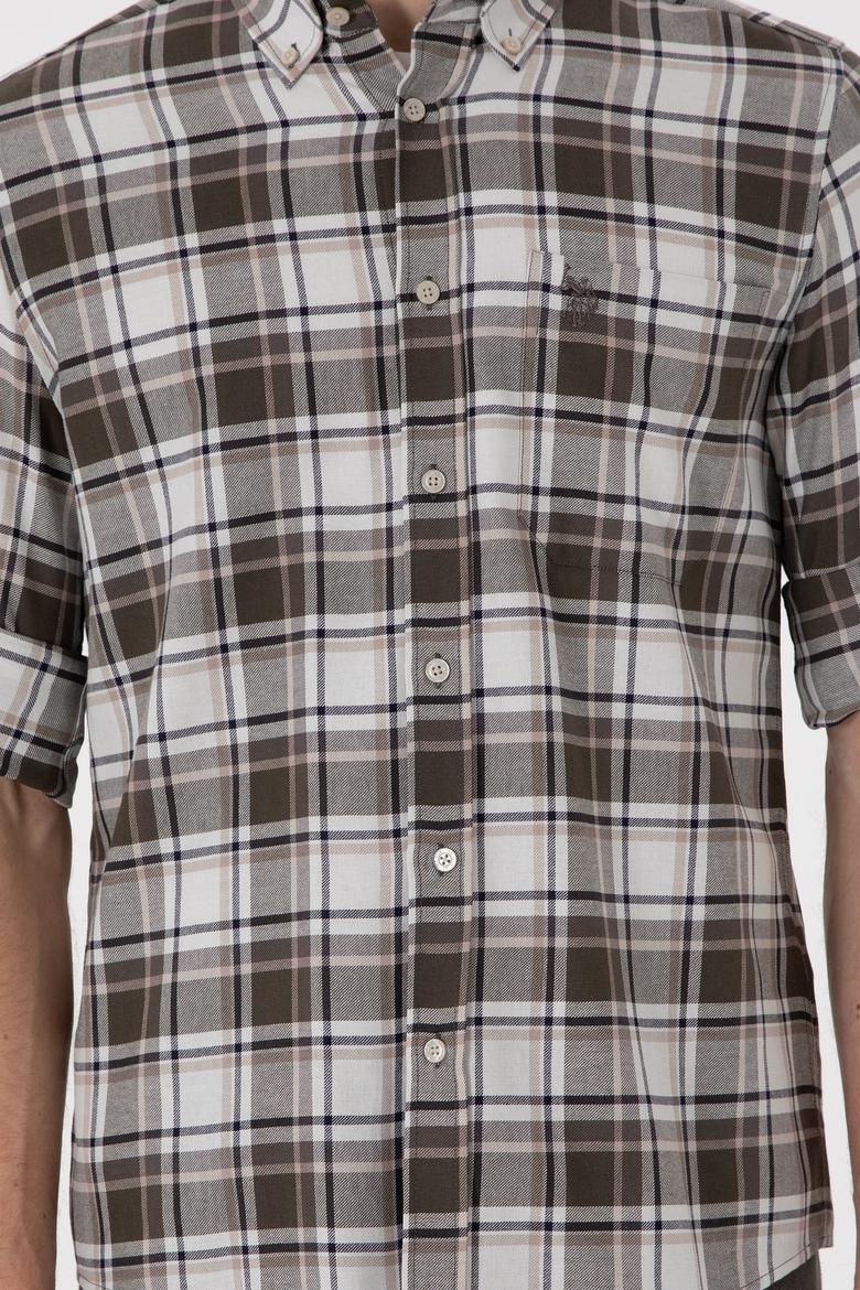 Erkek Açık Haki Uzun Kollu Gömlek - 50296780005