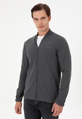 Erkek Antrasit Örme Hırka - 50293386018