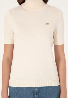 Kadın Beyaz Boğazlı Kazak - 50298029026