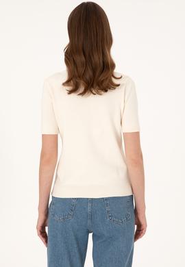 Kadın Beyaz Boğazlı Kazak - 50298029026