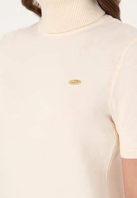 Kadın Beyaz Boğazlı Kazak - 50298029026