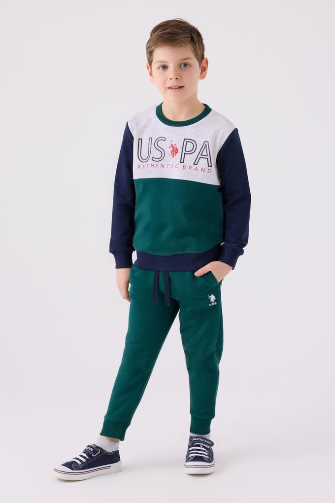 Erkek Çocuk Koyu Yeşil Pijama Takımı