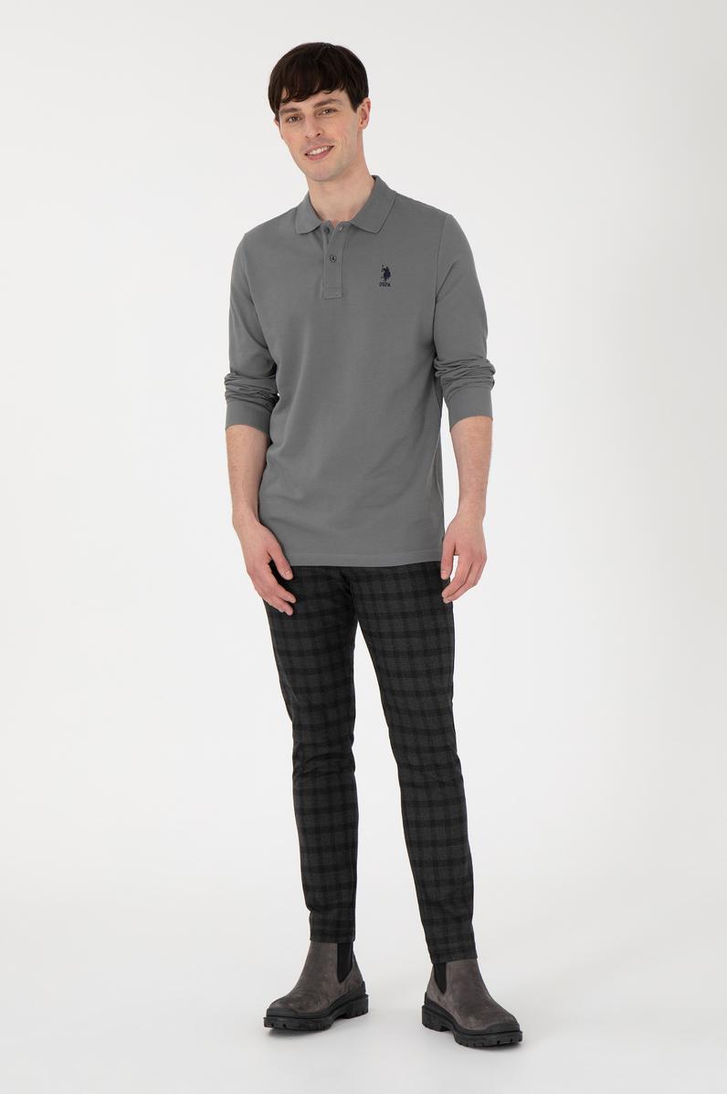 Erkek Slim Fit Antrasit Kanvas Pantolon