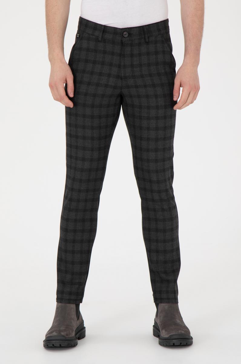 Erkek Slim Fit Antrasit Kanvas Pantolon