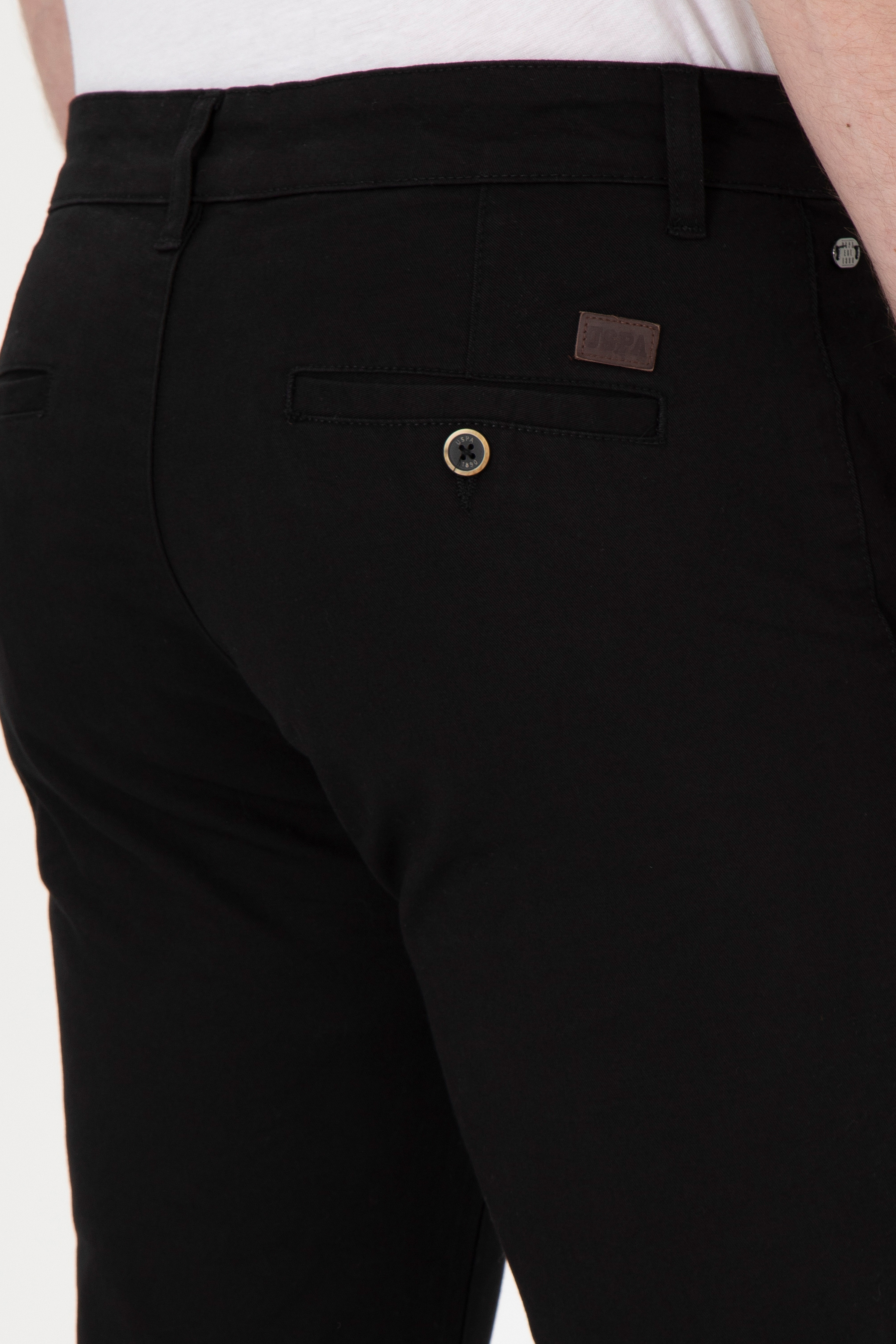 Erkek Slim Fit Siyah Kanvas Pantolon
