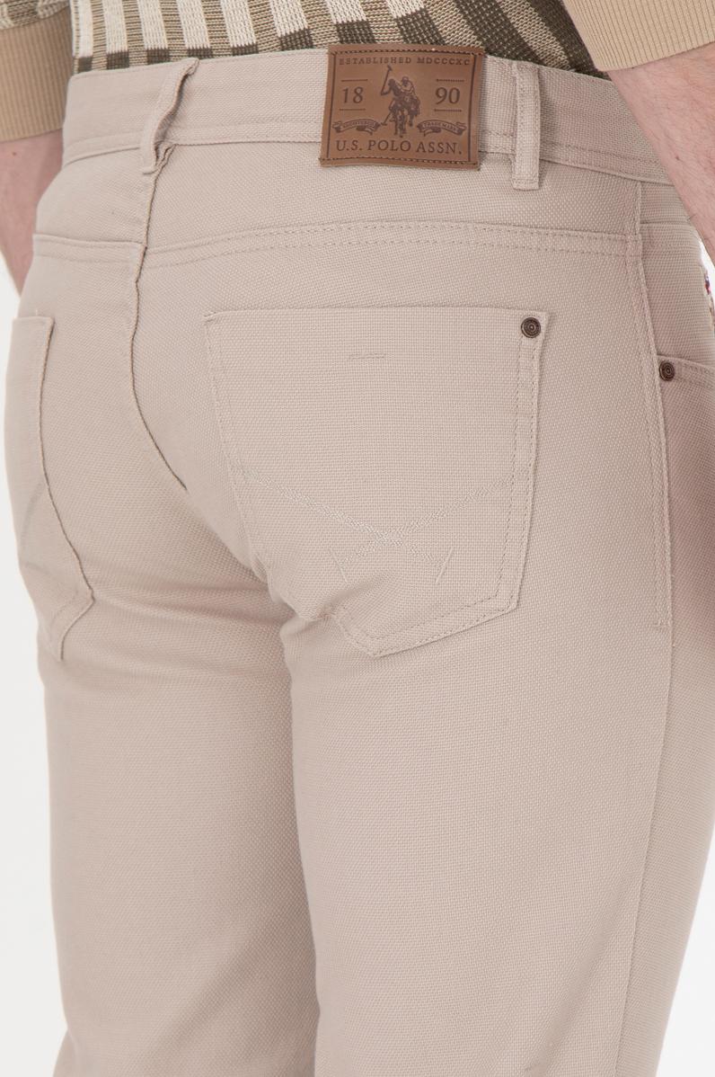 Erkek Koyu Bej Kanvas Pantolon