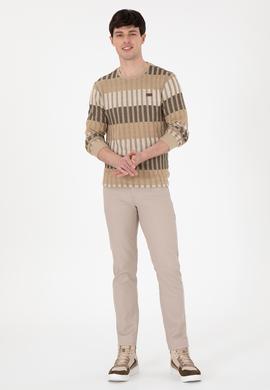 Erkek Koyu Bej Kanvas Pantolon - 50291161556
