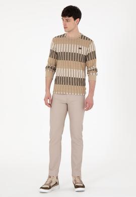 Erkek Koyu Bej Kanvas Pantolon - 50291161556