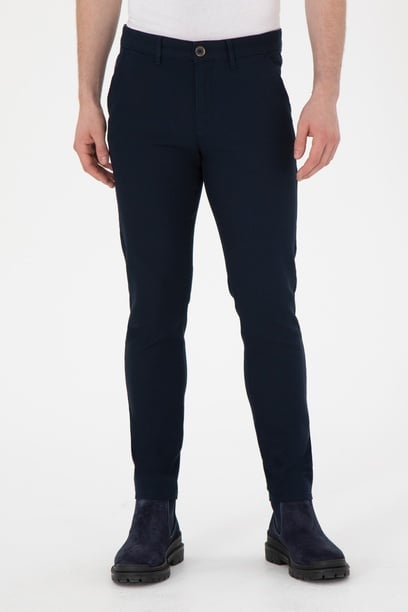 Erkek Slim Fit Lacivert Kanvas Pantolon