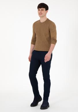 Erkek Lacivert Kanvas Pantolon - 50291166045