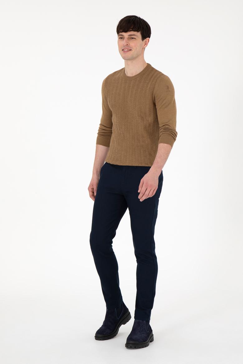 Erkek Lacivert Kanvas Pantolon