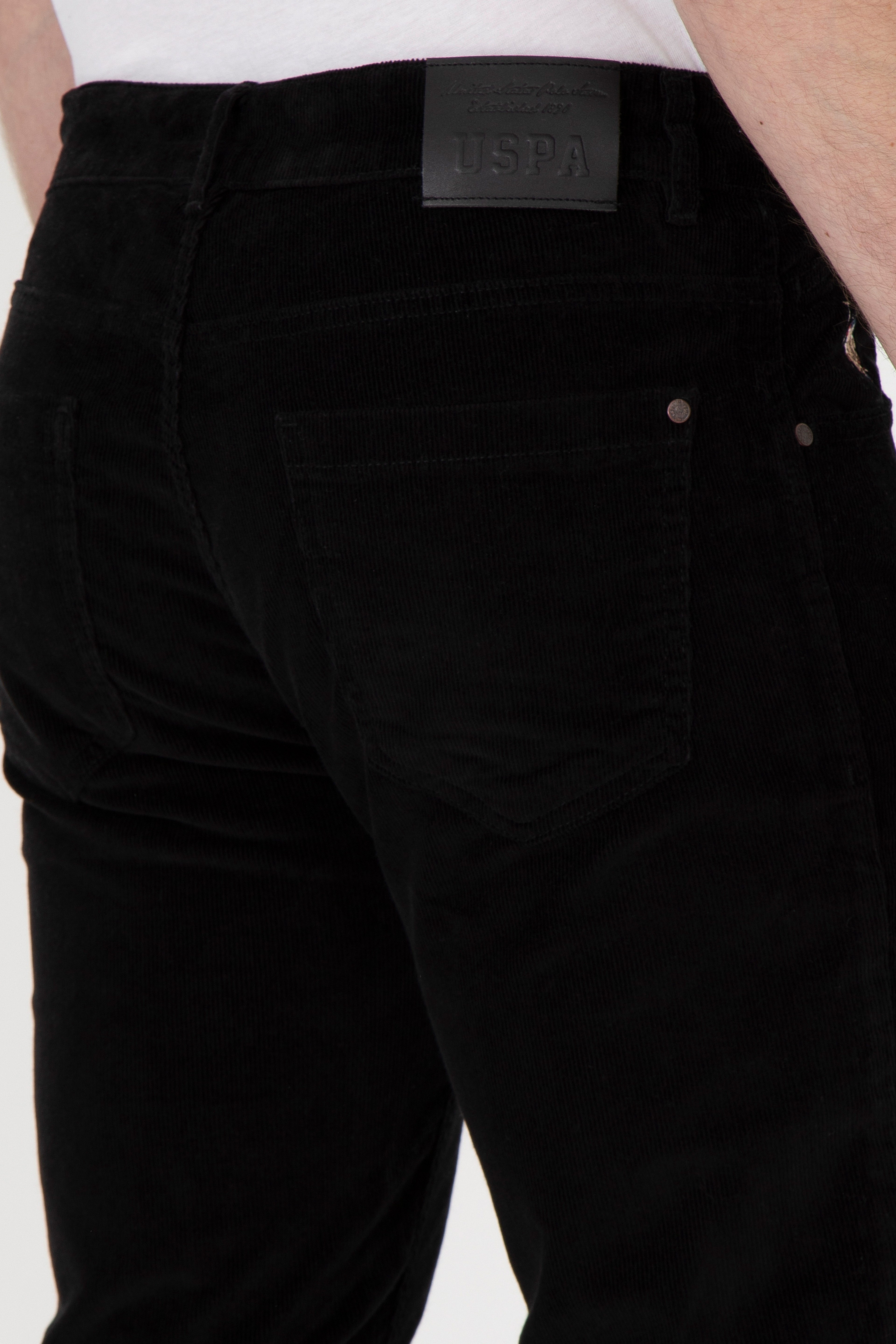 Erkek Slim Fit Siyah Kanvas Pantolon