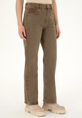 Kadın Açık Kahverengi Loose Fit Jean Pantolon - 50290891005