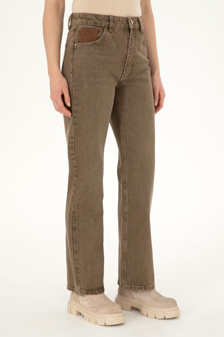 Kadın Açık Kahverengi Loose Fit Jean Pantolon - 50290891005