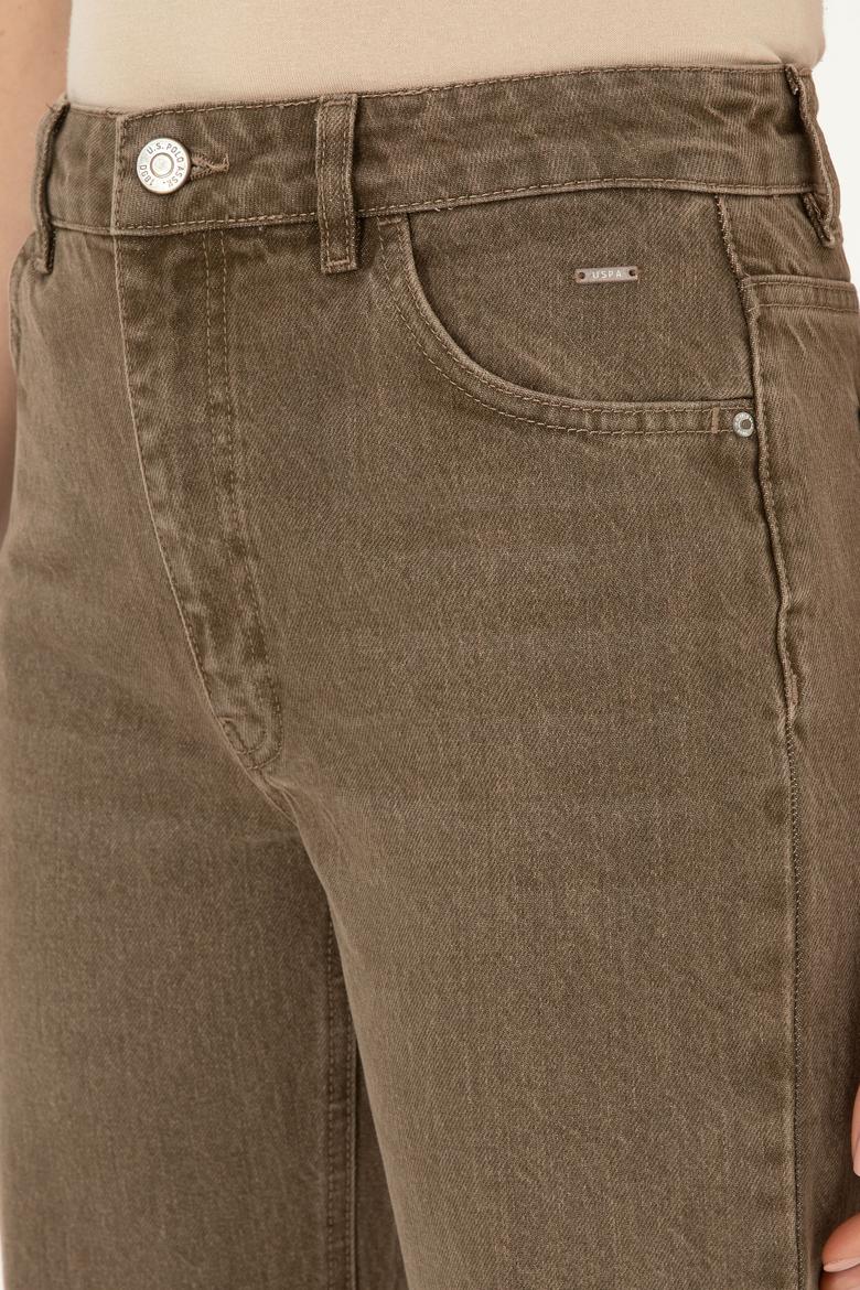 Kadın Açık Kahverengi Loose Fit Jean Pantolon - 50290891005