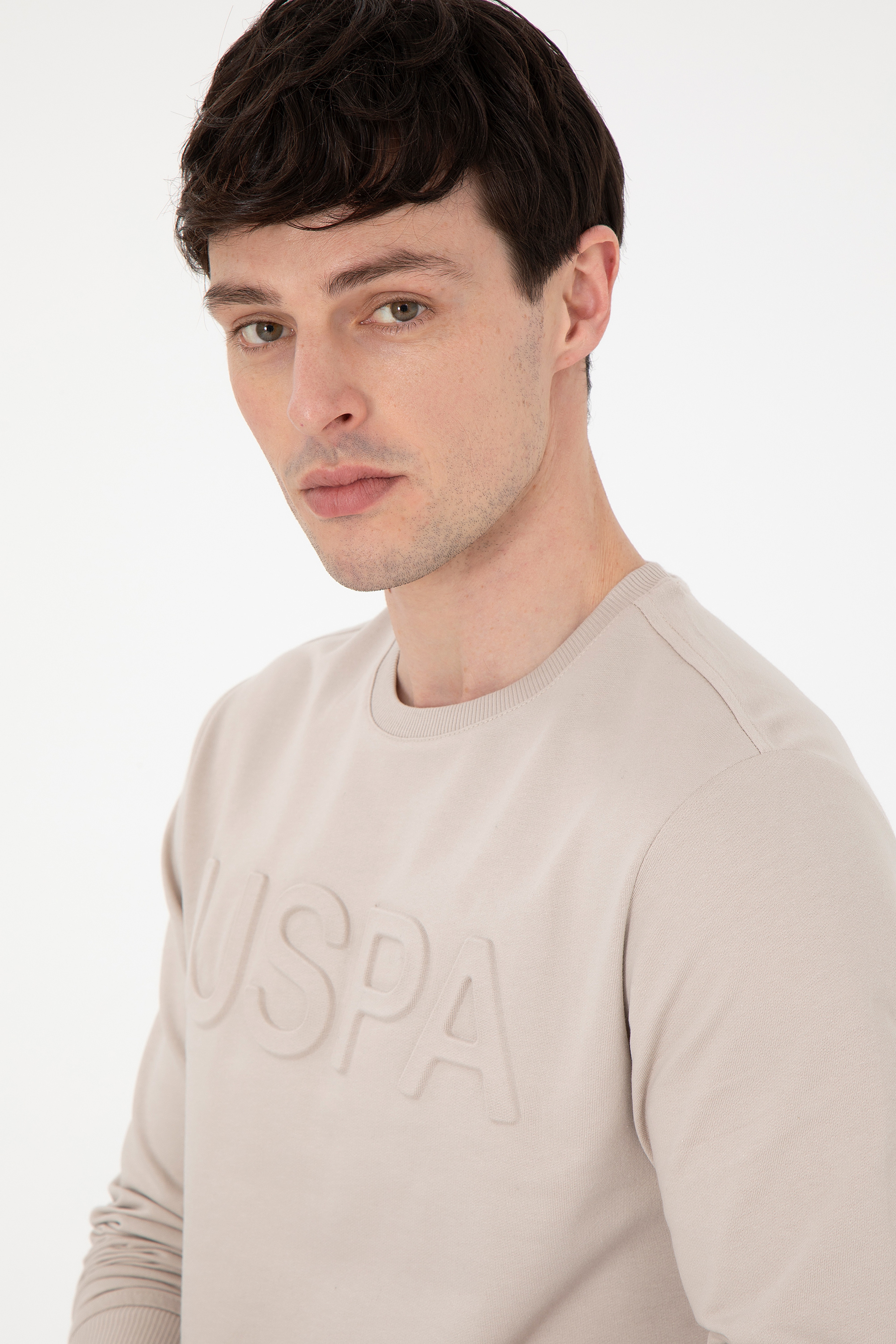Erkek Taş Basic Sweatshirt - Image 2