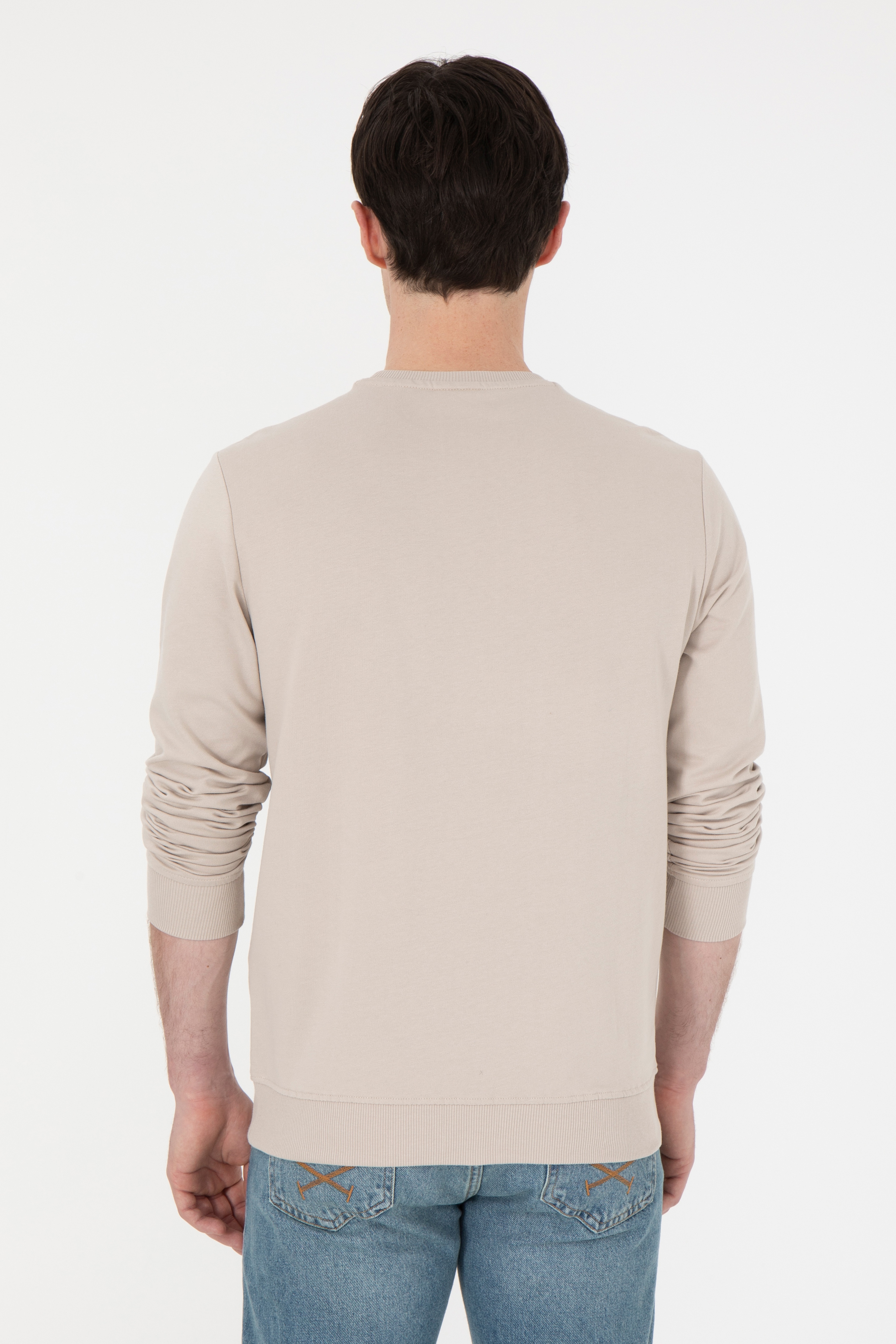 Erkek Taş Basic Sweatshirt