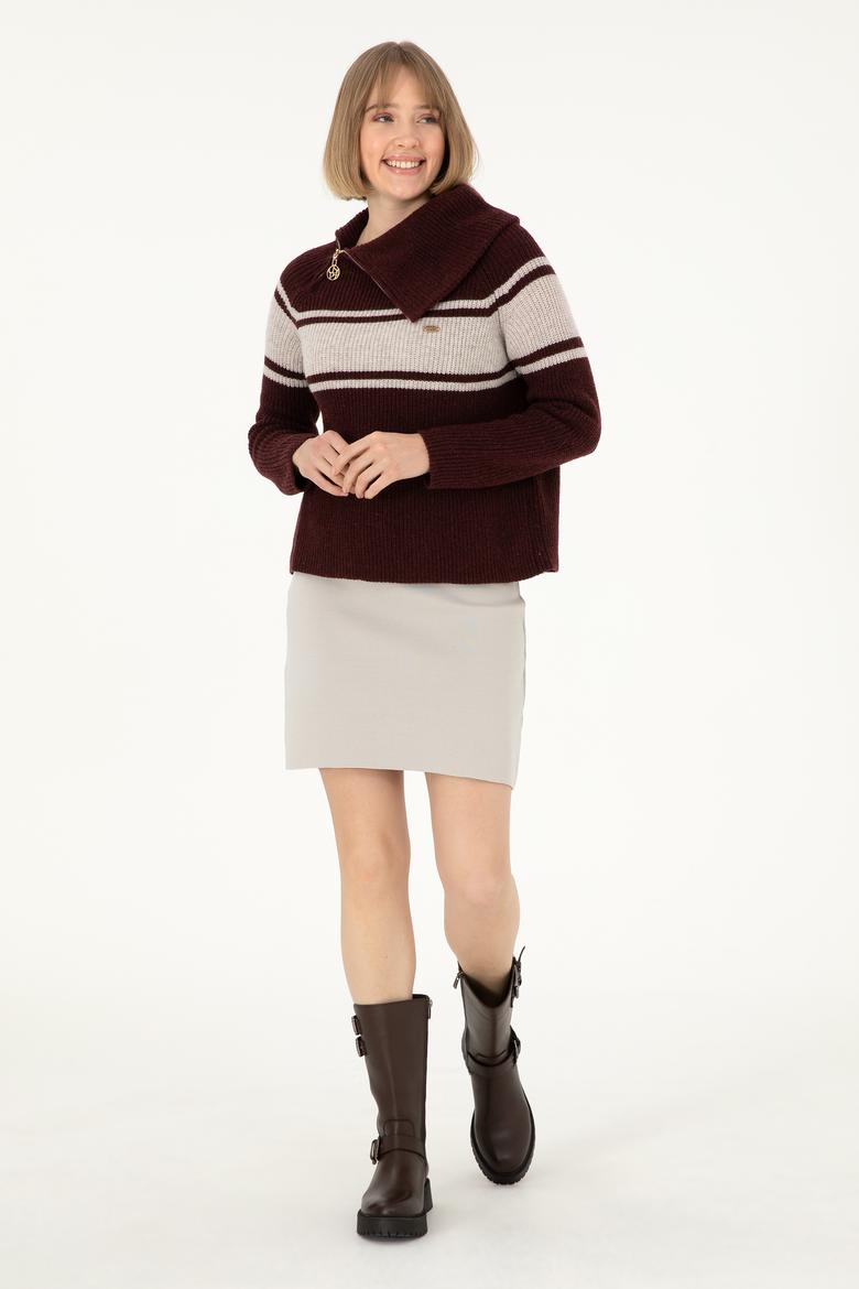 Kadın Taş Mini Boy Triko Etek