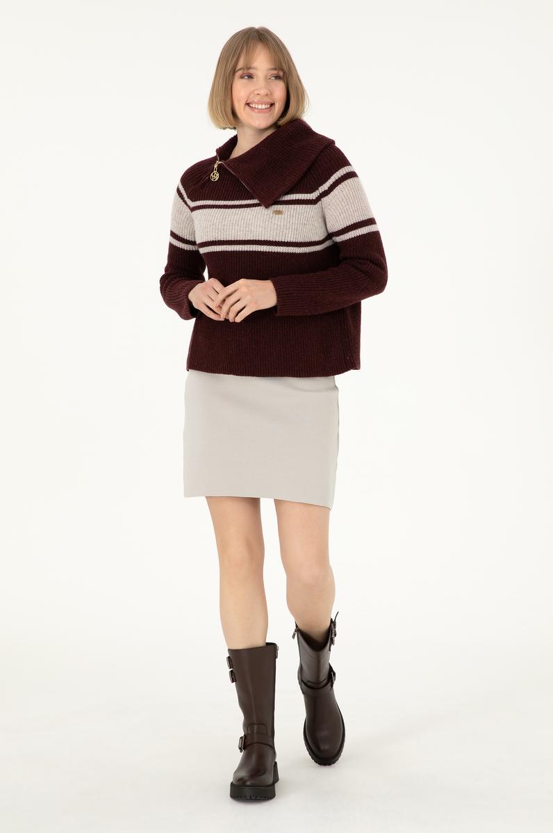 Kadın Taş Mini Boy Triko Etek