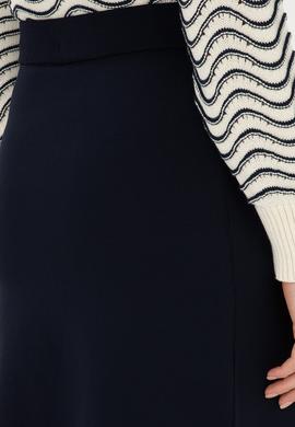 Kadın Lacivert Mini Boy Triko Etek - 50293065006